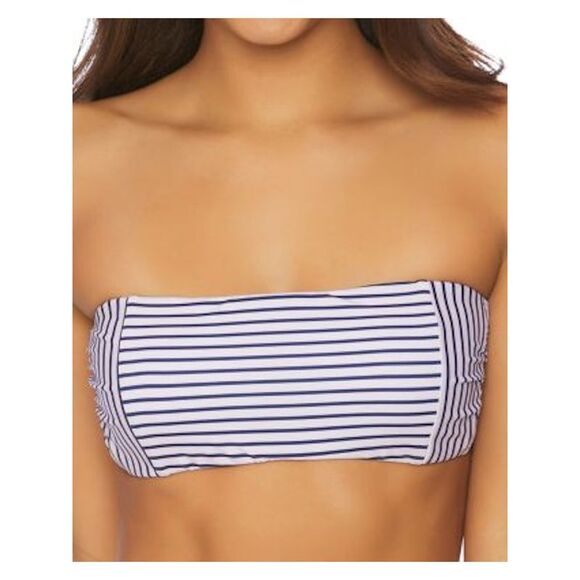 SPLENDID Other - SPLENDID Women's Pink Striped Strapless Bandeau Bikini Top XS